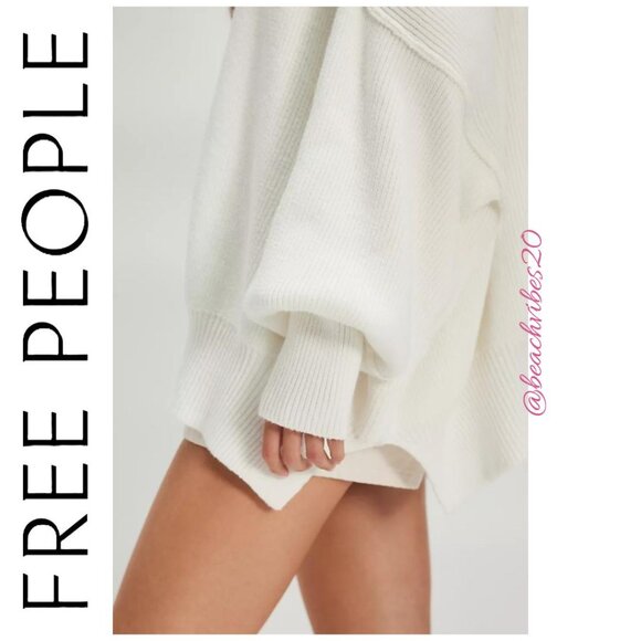 FREE PEOPLE Easy Street Tunic Painted White Large EUC FP-376 - Picture 4 of 4